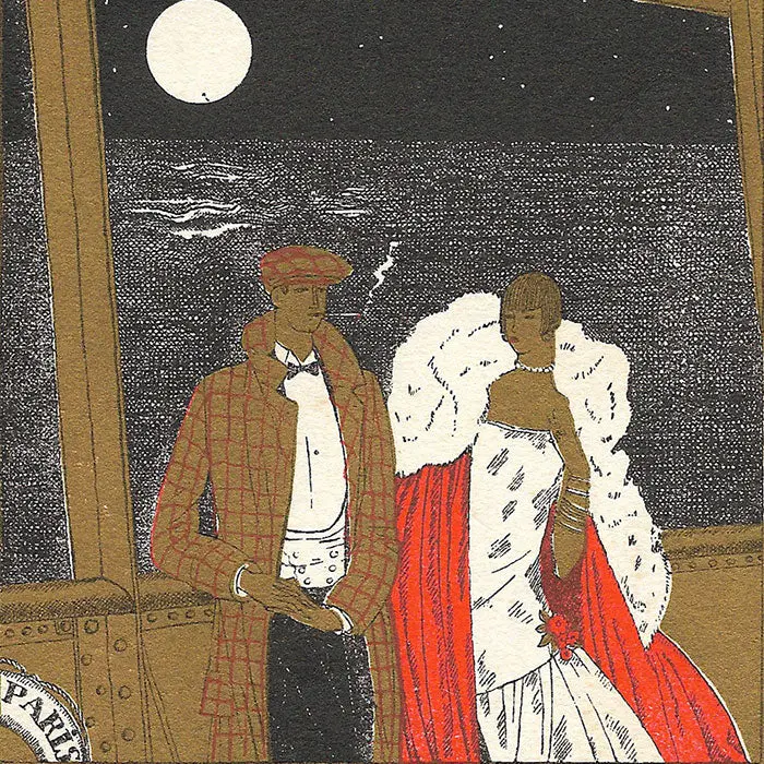 Georges Lepape - Liste Des Passagers Du Rochambeau, Paquebot De La Compagnie Générale Transatlantique (1927) 2
