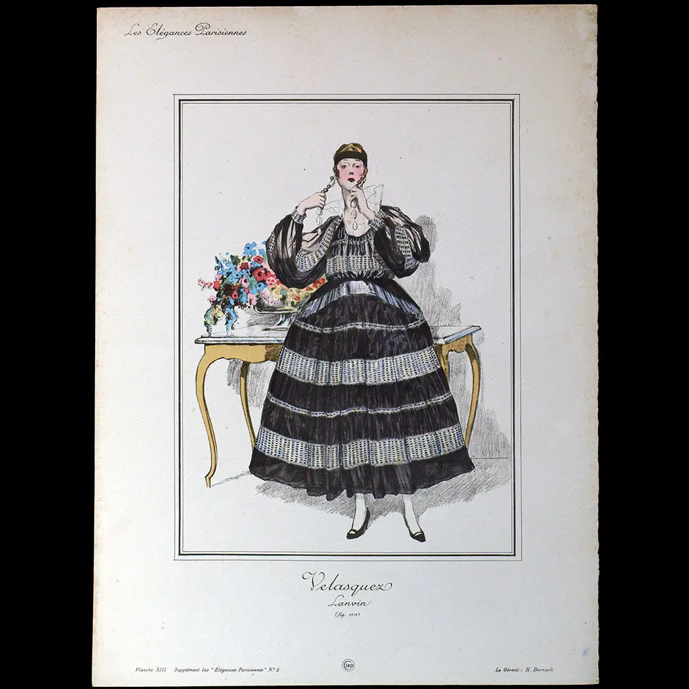 Lanvin - Velasquez, Gravure Des Elégances Parisiennes (1916) 1