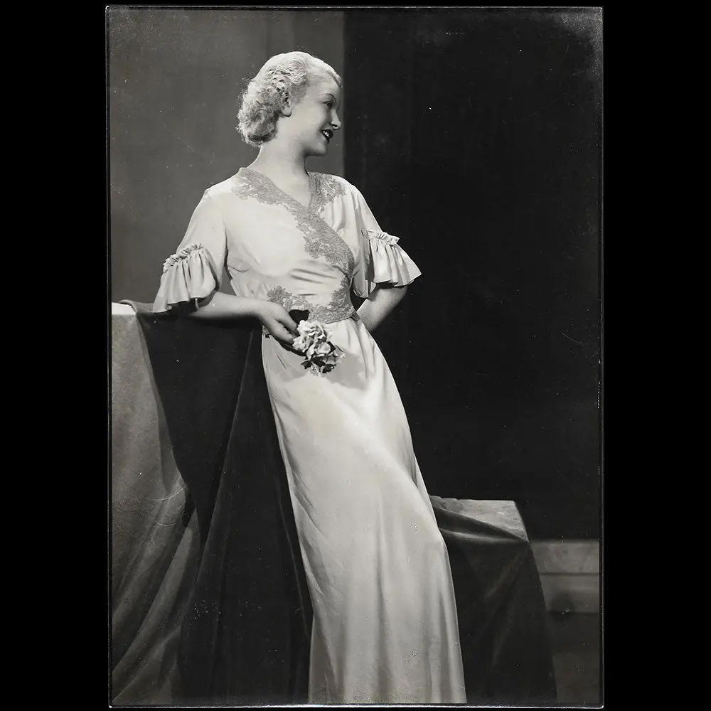 Maurice Lespinasse - Ensemble De Lingerie Porté Par Miss Paris 1935, Tirage D'isabey 1