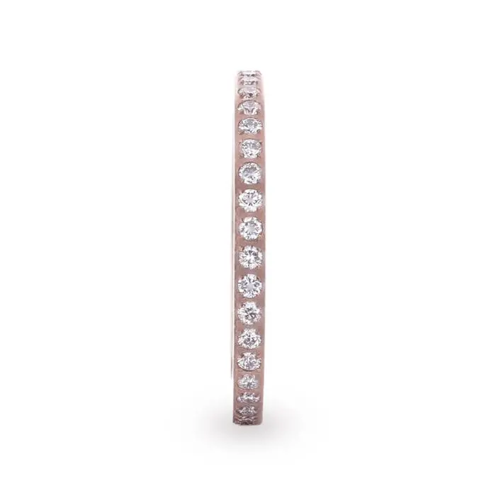 Lillian | Titanium Ring Lab-Created White Diamonds Setting 2