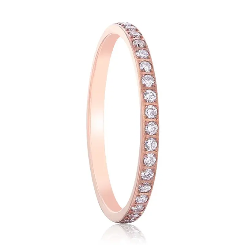 Lillian | Titanium Ring Lab-Created White Diamonds Setting 1