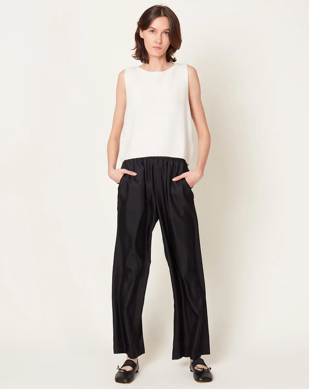 Wide Leg Trouser In Midnight 1