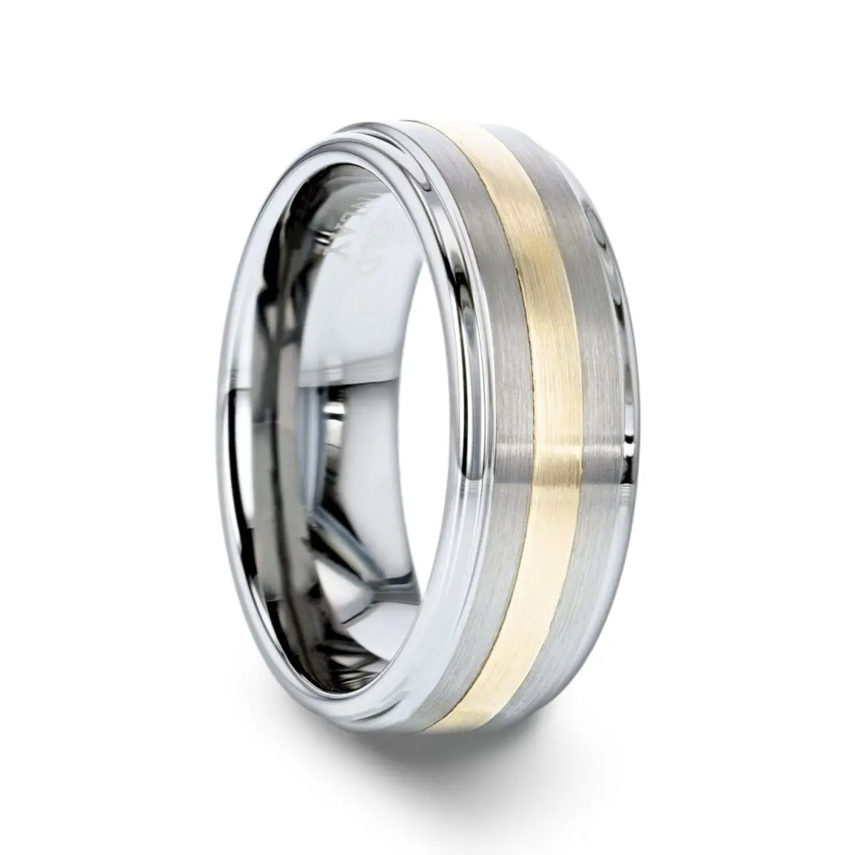 London | Tungsten Ring Gold Inlay 1
