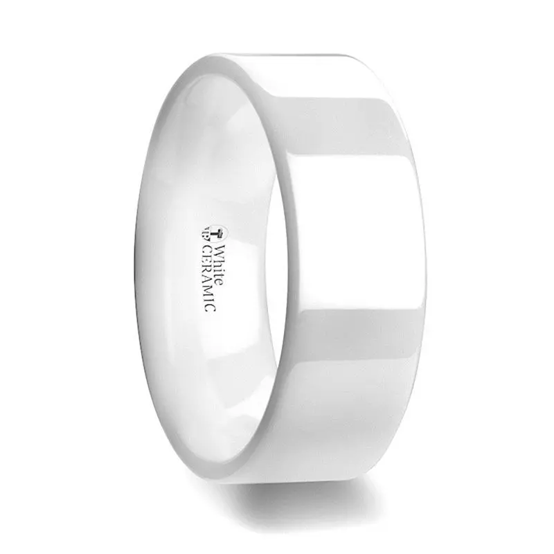 Lucent | Ceramic Ring White Flat 3