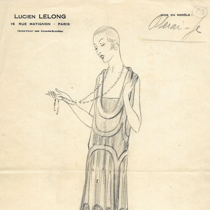 Lucien Lelong - Oserai-Je ? Dessin De Robe (Circa 1924-1926) 2