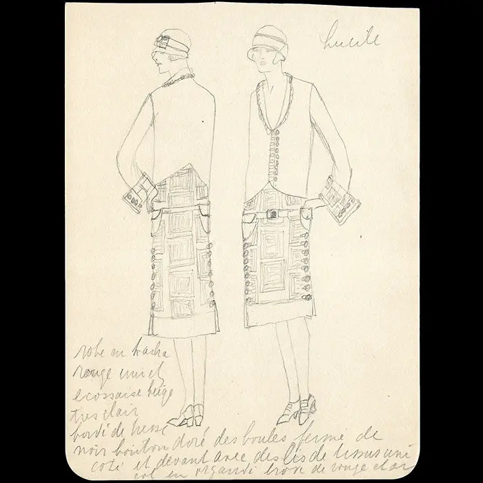 Lucile - Dessin D'une Robe (Circa 1920S) 1