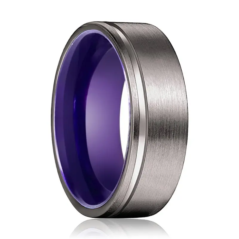 Lupin | Purple Ring, Gunmetal Tungsten Offset Groove 1