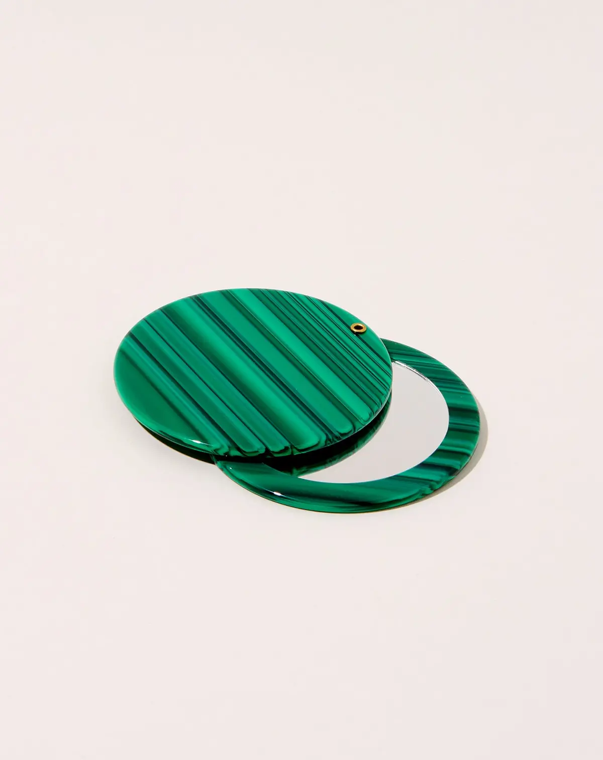 Circle Mirror In Malachite 1