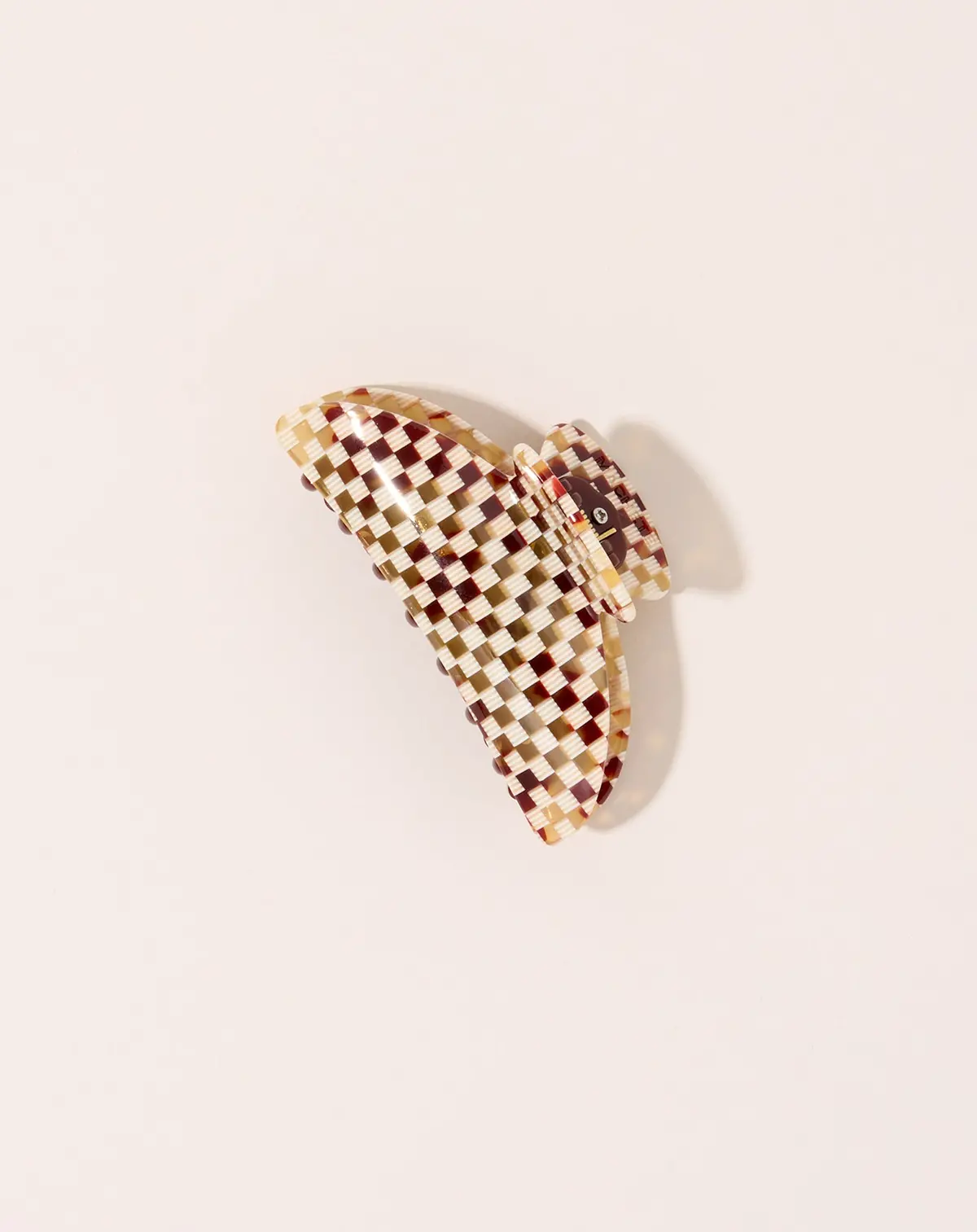 Midi Heirloom Claw In Tortoise Checker 1