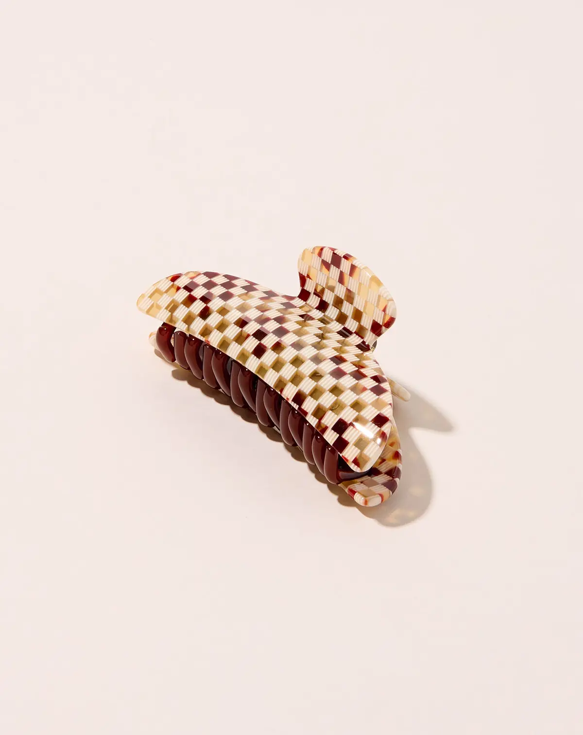 Midi Heirloom Claw In Tortoise Checker 2