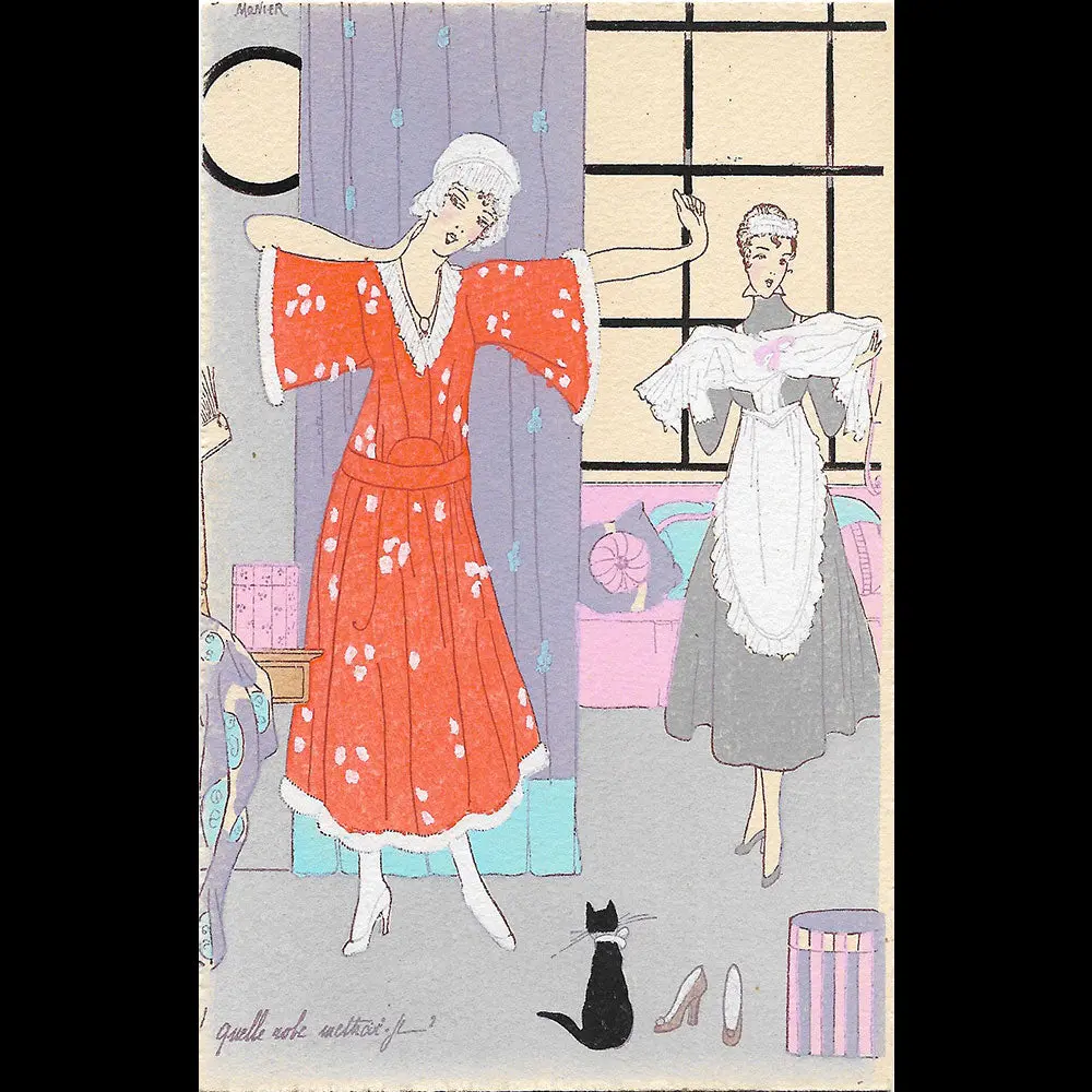 Maggy Monier - Quelle Robe Mettrai-Je ?, Carte De L'éditeur Lapina (1910S) 1