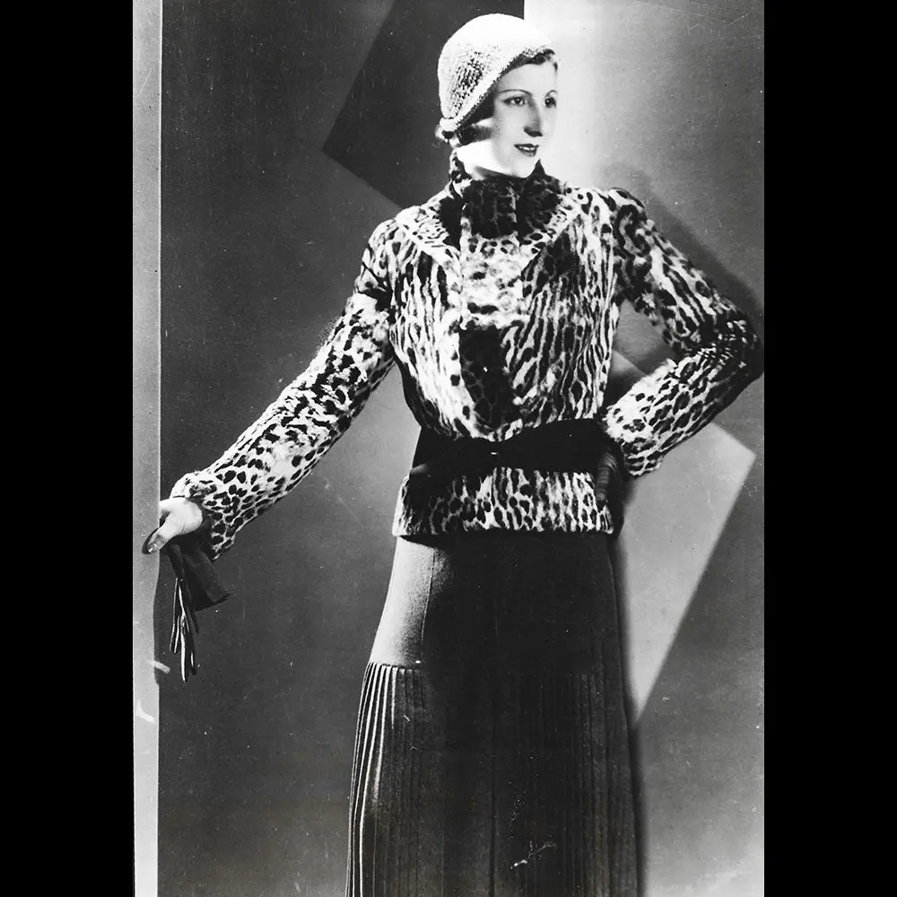 Maggy Rouff - Robe De Jersey Et Veste Léopard (1931) 1
