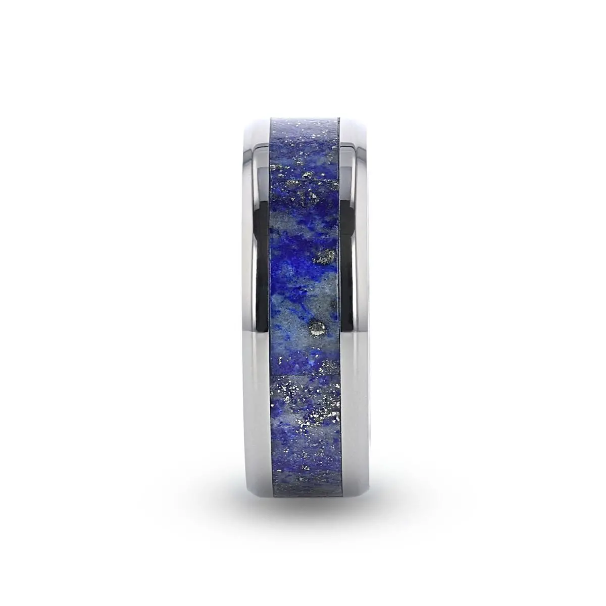 Malone | Titanium Ring Blue Lapis Inlay 3