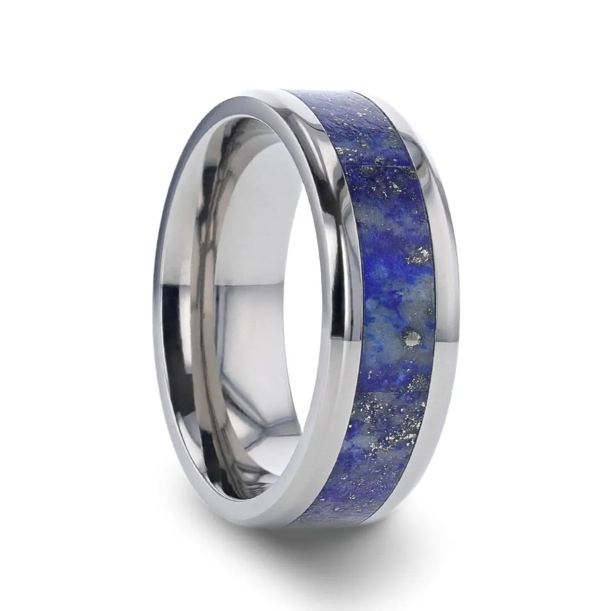 Malone | Titanium Ring Blue Lapis Inlay 1