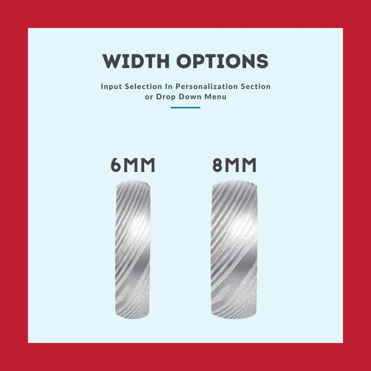 Mandrin | Orange Ring, Silver Damascus Steel, Domed 3