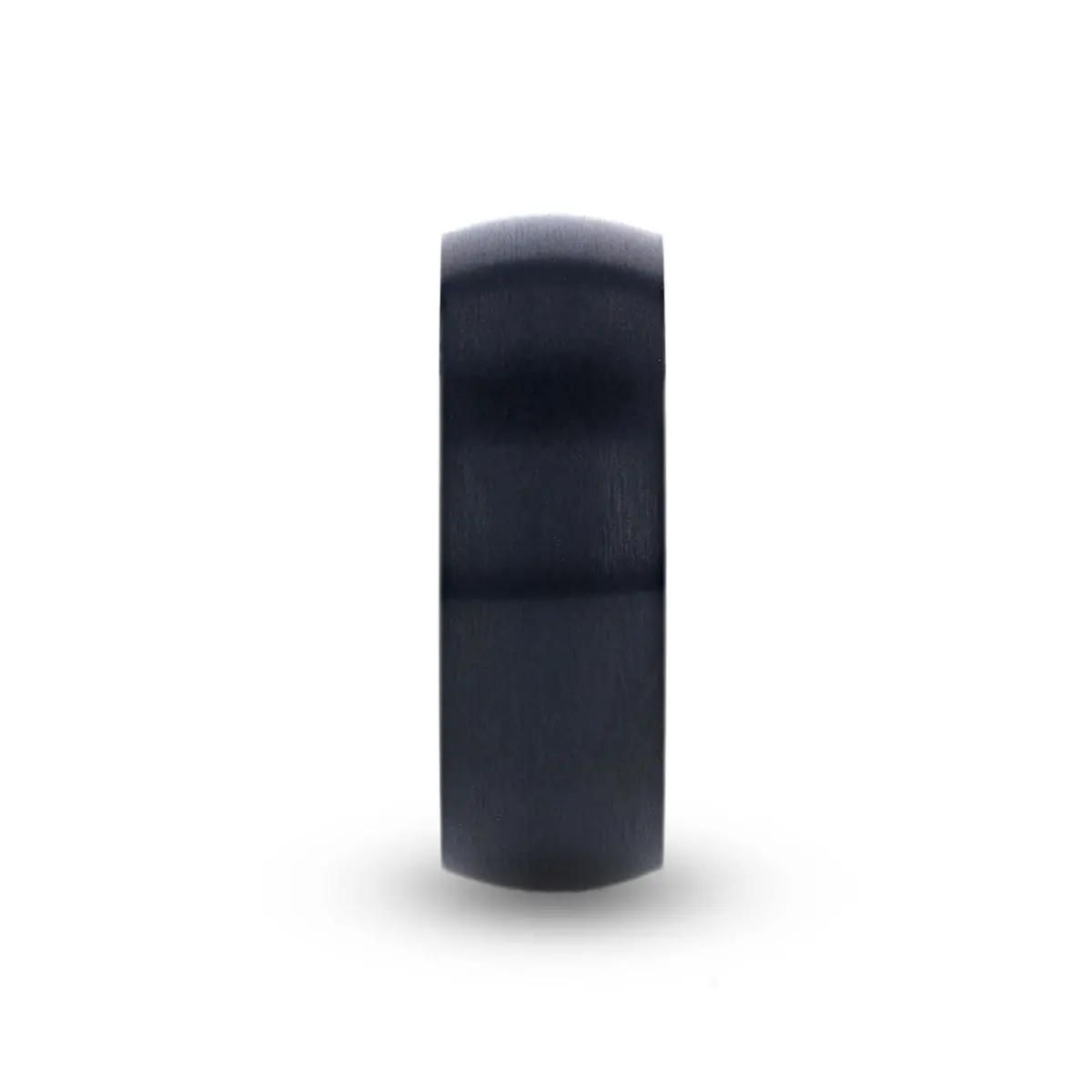 Marauder | Black Titanium Ring, Black Brushed Domed 2