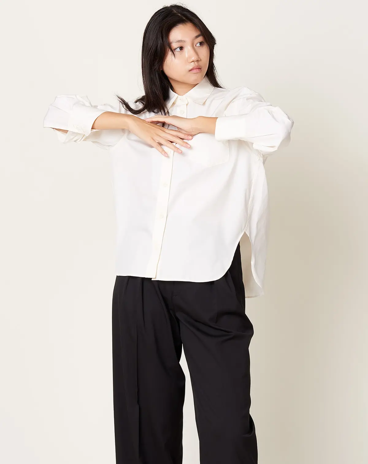 Oversized Shirt In Ivory 1