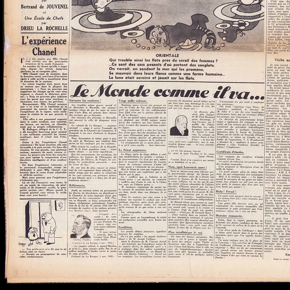 Marianne, 24 Juin 1936 - L'expérience Chanel 2