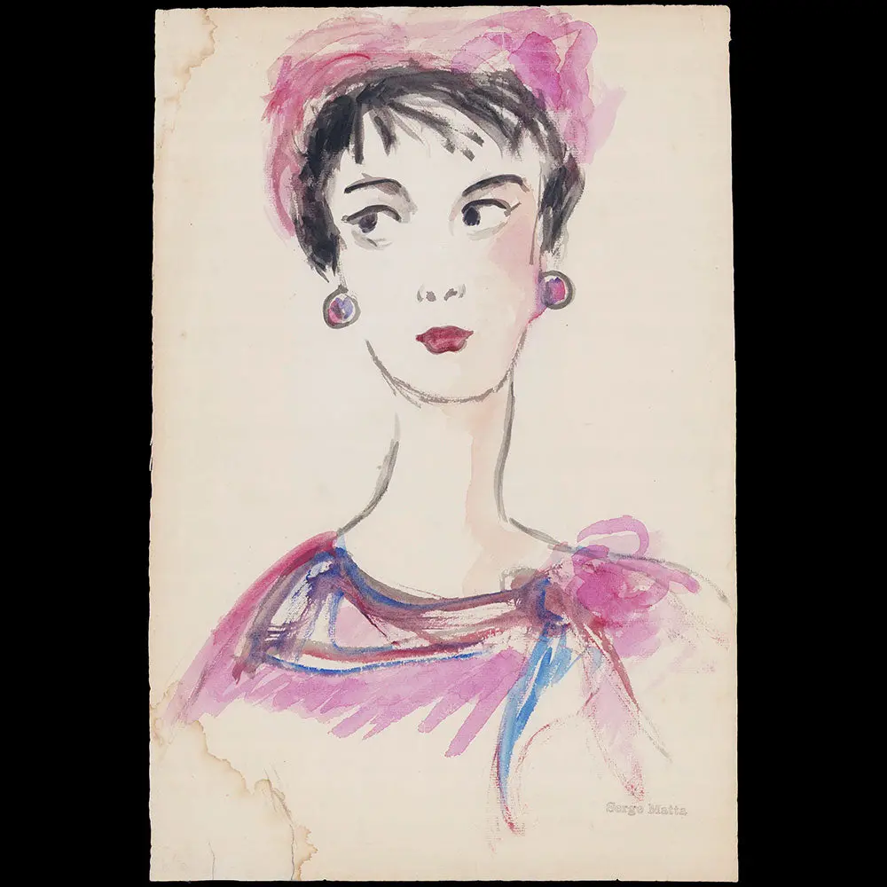 Serge Matta - Dessin Double Face (Circa 1958-1962) 1