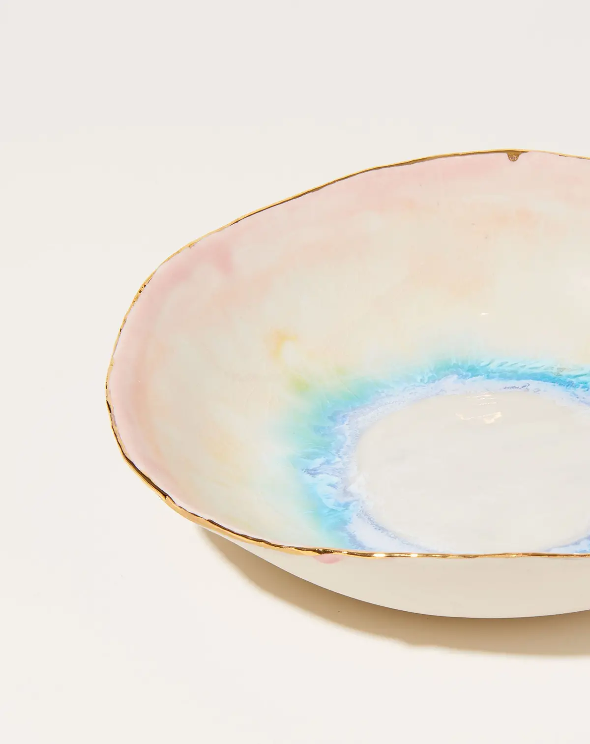 Large Prism Bowl With Gold 1