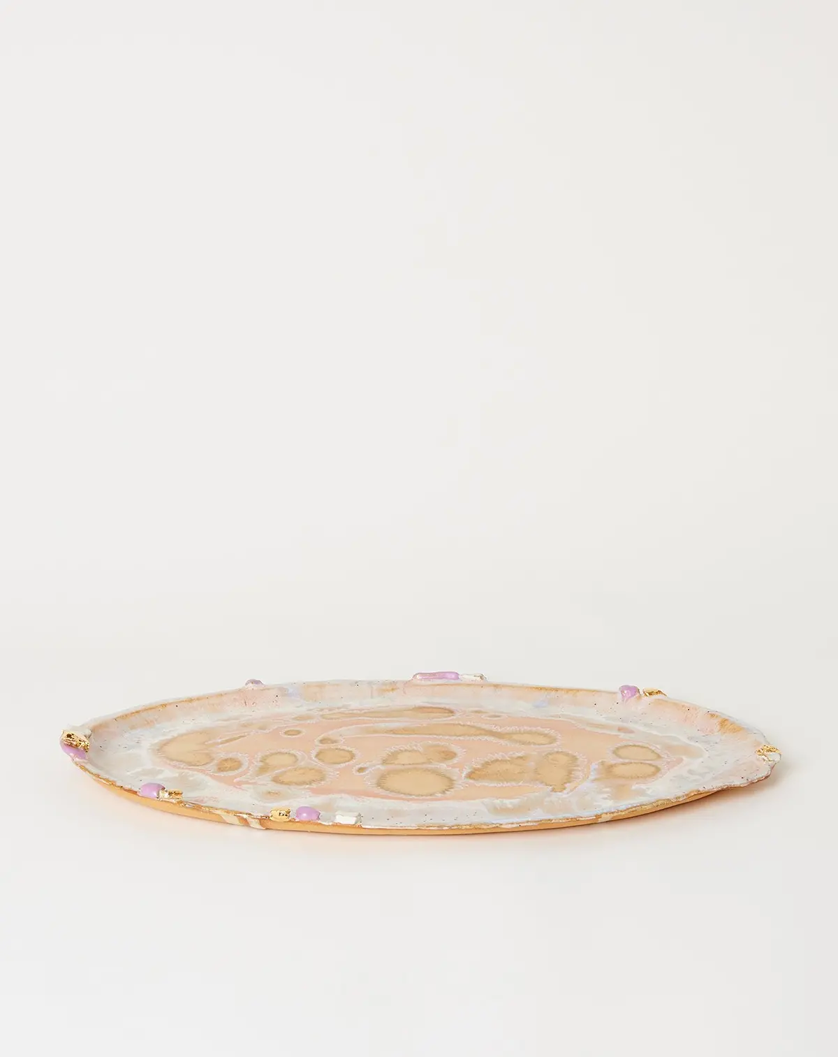 X-Large Ambrosia Oval Platter With Lilac Crust In Beach 1