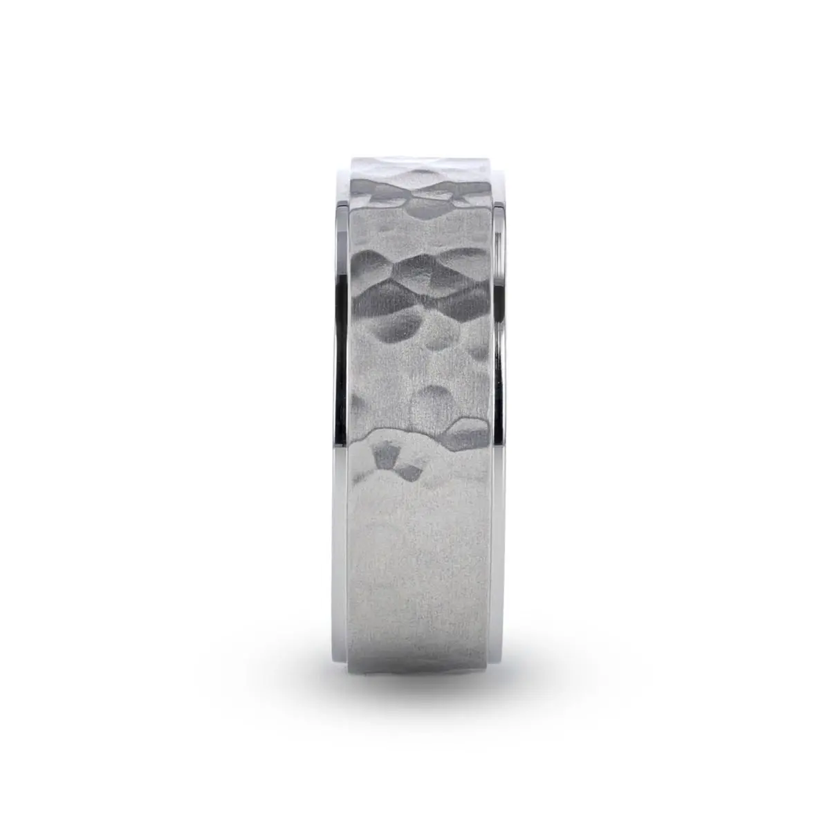 Minister | Titanium Ring Raised Hammered Finish 3