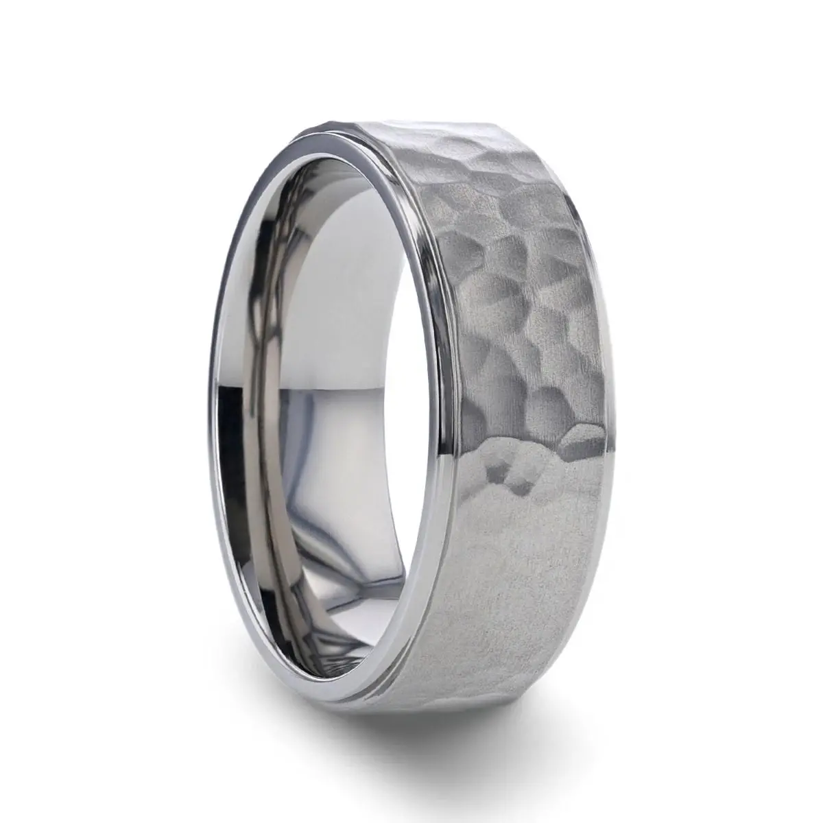 Minister | Titanium Ring Raised Hammered Finish 2