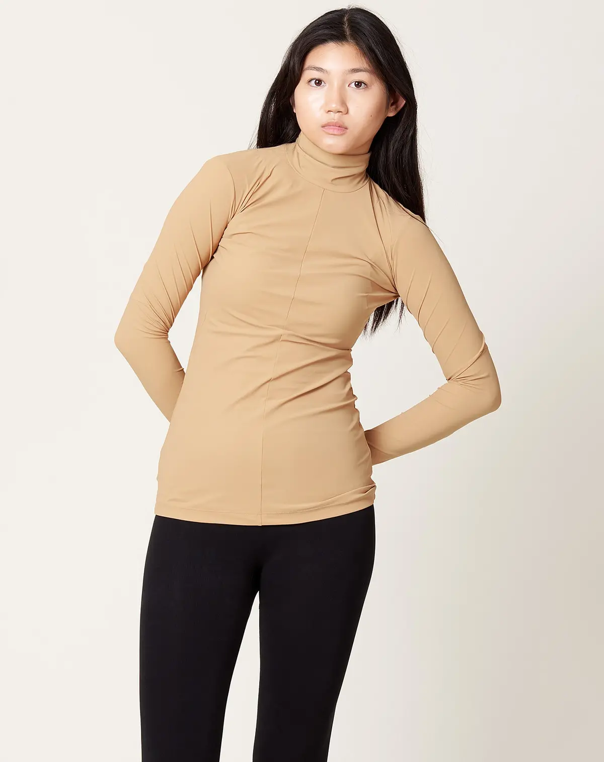 Base Turtleneck In Camel 1