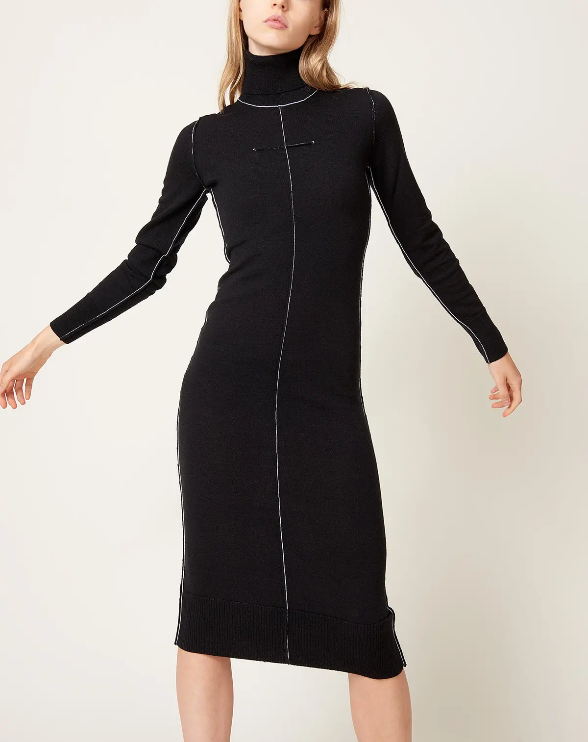 Essentials Knit Dress In Black 1