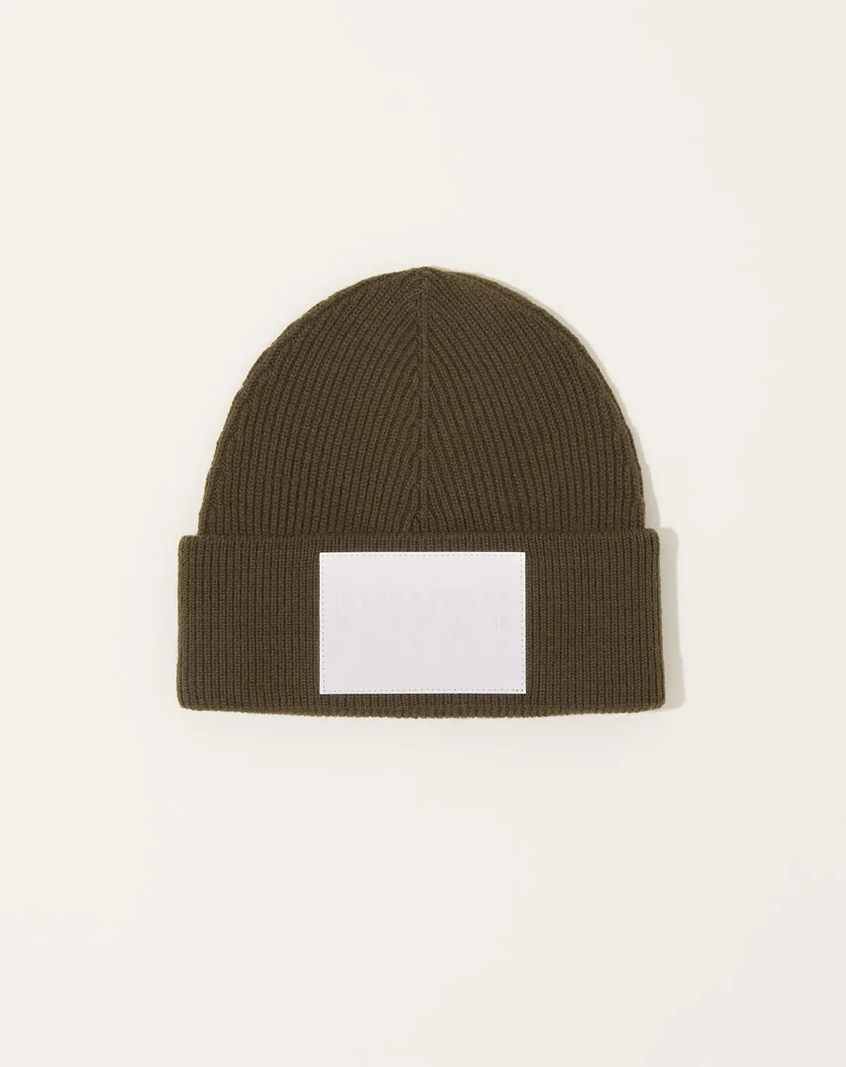 Knitted Beanie In Khaki 1