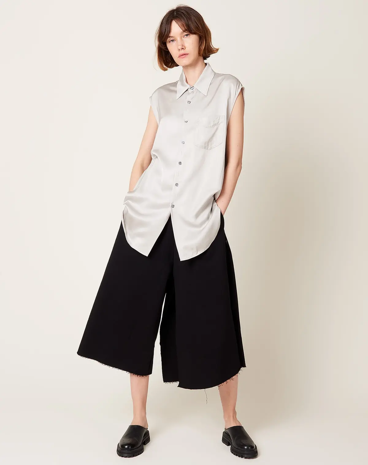 Lining Look Shirt In Grege 1