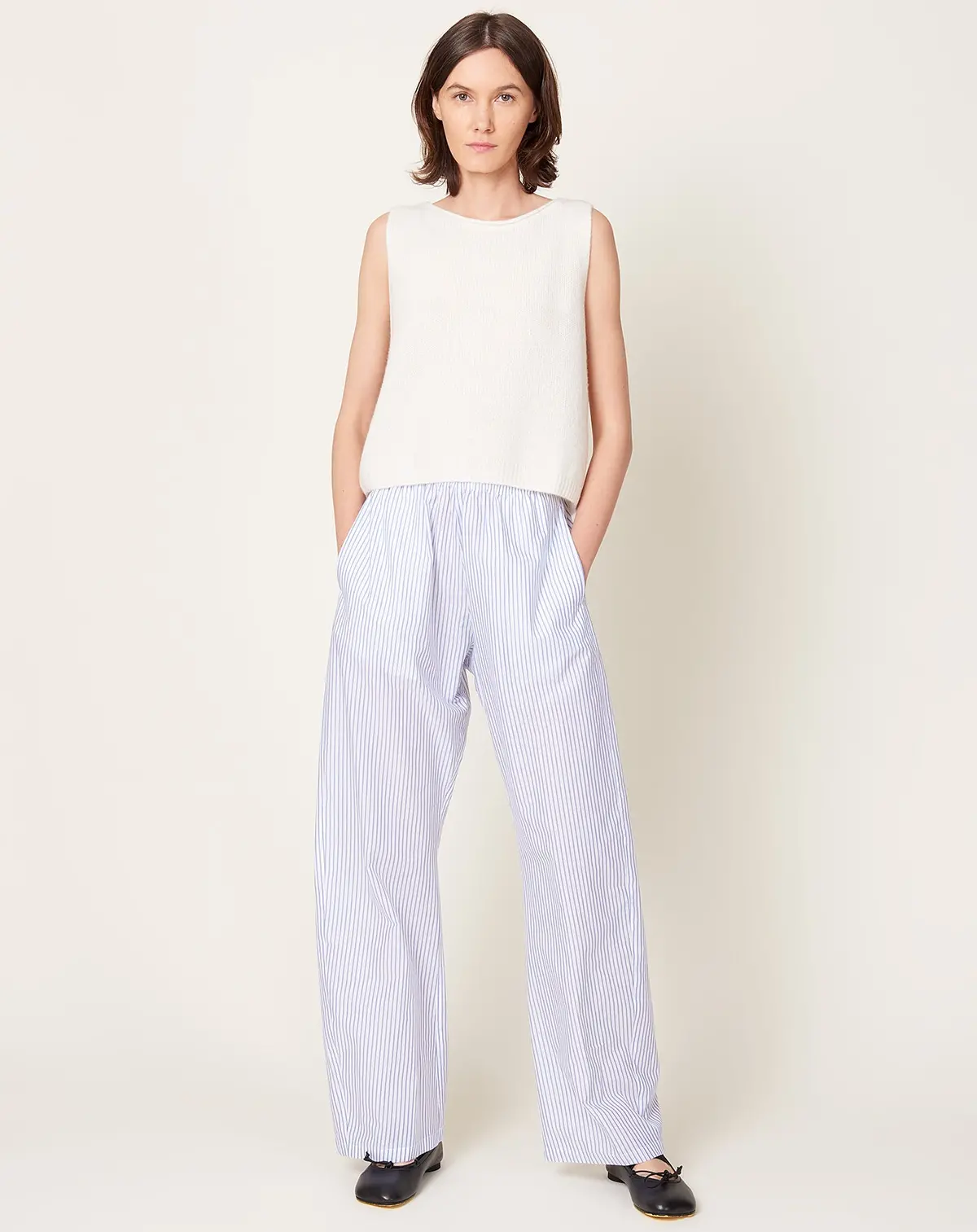Pinstripe Cotton Pant 1
