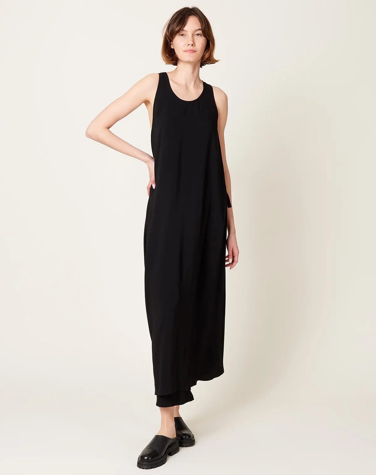 Racerback Wrap Maxi Dress In Black 1