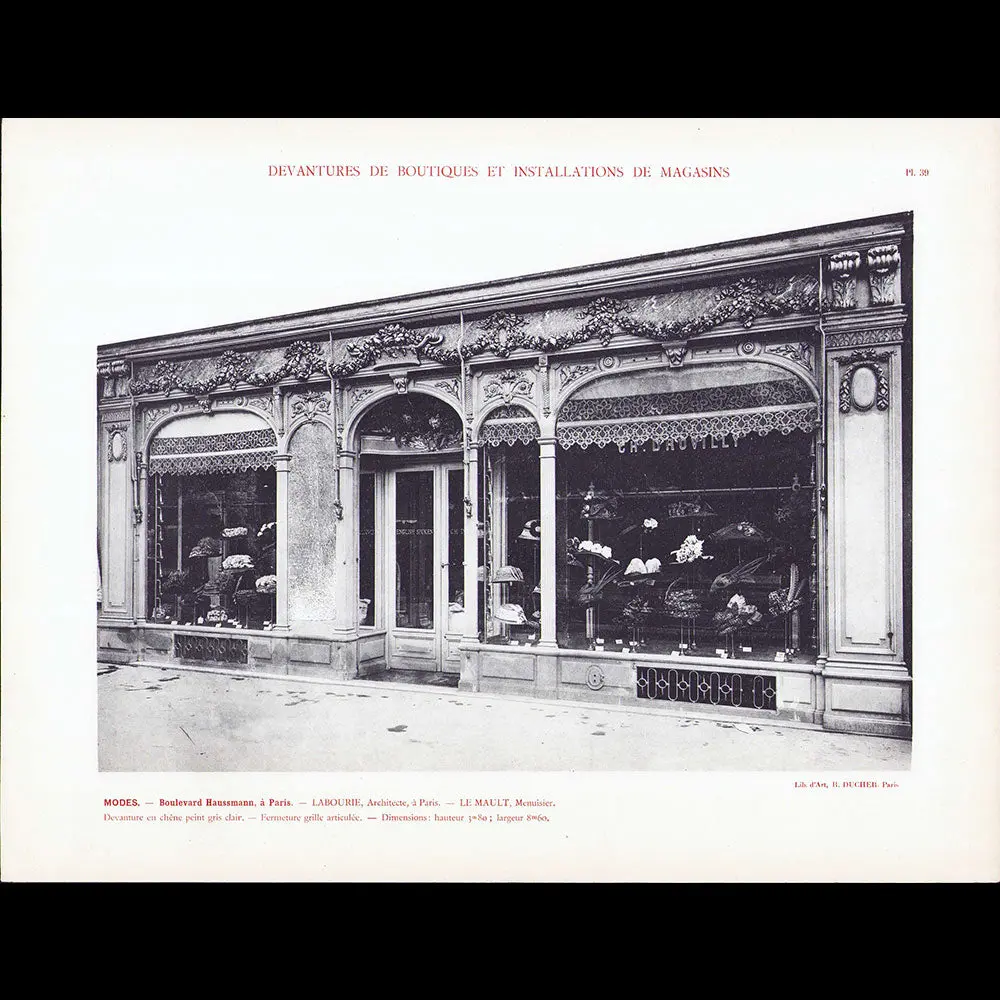 Modes - Façade De La Maison De Chapeaux, Boulevard Haussman À Paris (1918) 1