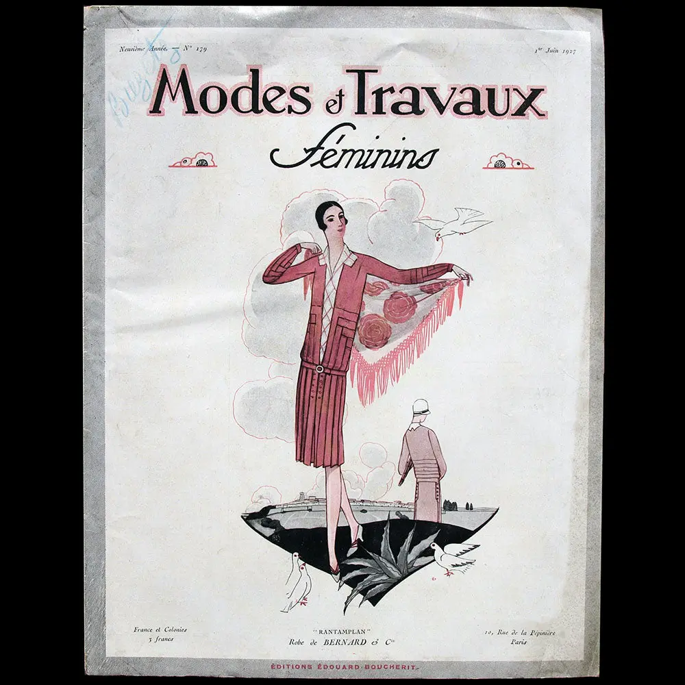 Modes Et Travaux, 1Er Juin 1927, Couverture Représentant Un Modèle De Bernard & Cie 1