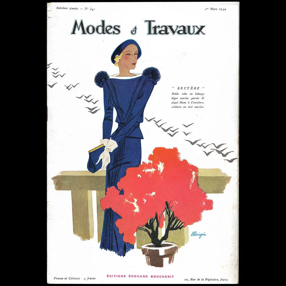 Modes Et Travaux, 1Er Mars 1934, Couverture De Benigni D'un Modèle De Bruyère 1
