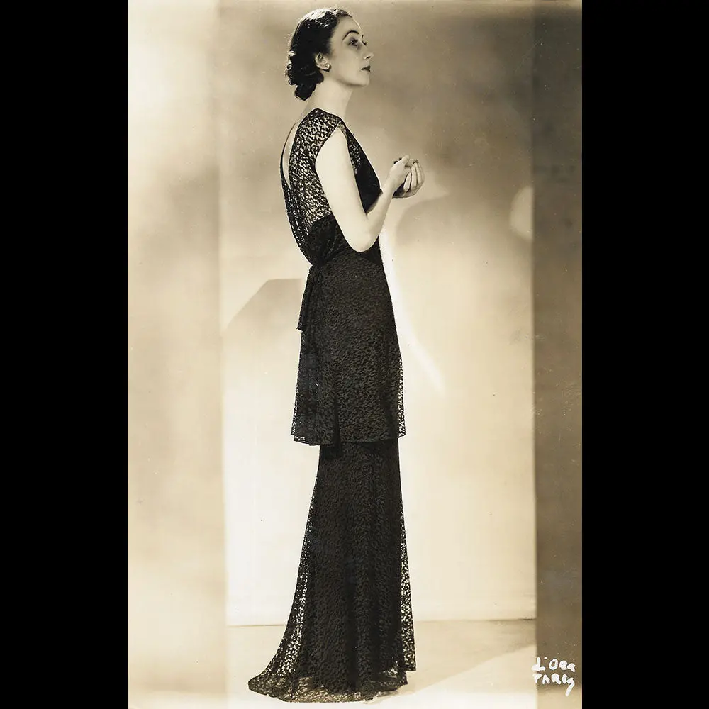 Molyneux - Robe Du Soir Pour L'automne-Hiver 1936, Photographie D'époque De D'ora 1