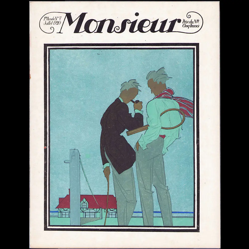 Monsieur, Revue Des Élégances, N7 (1920, Juillet), Couverture De Pierre Mourgue 1