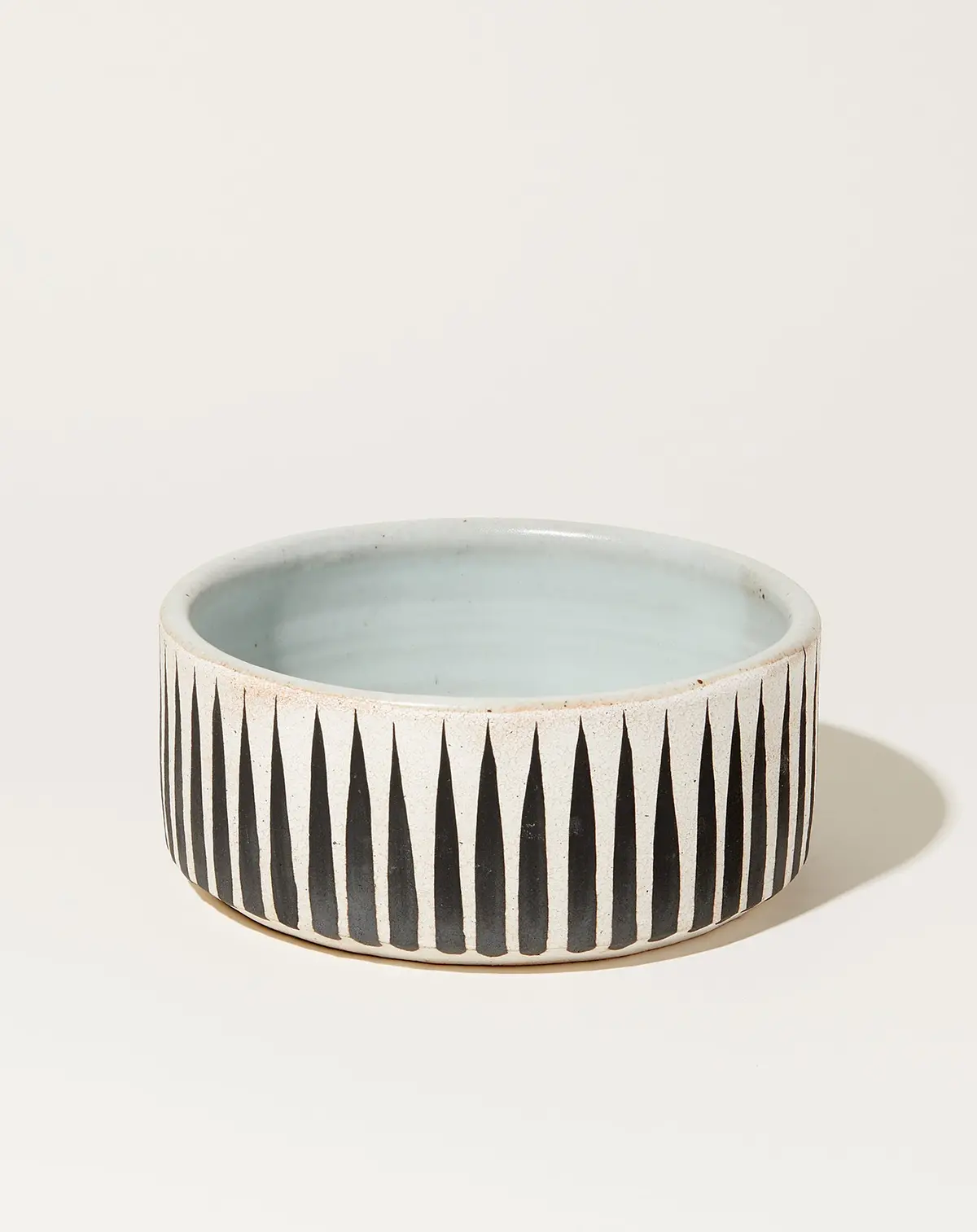 Dog Bowl In Black Stripes 1