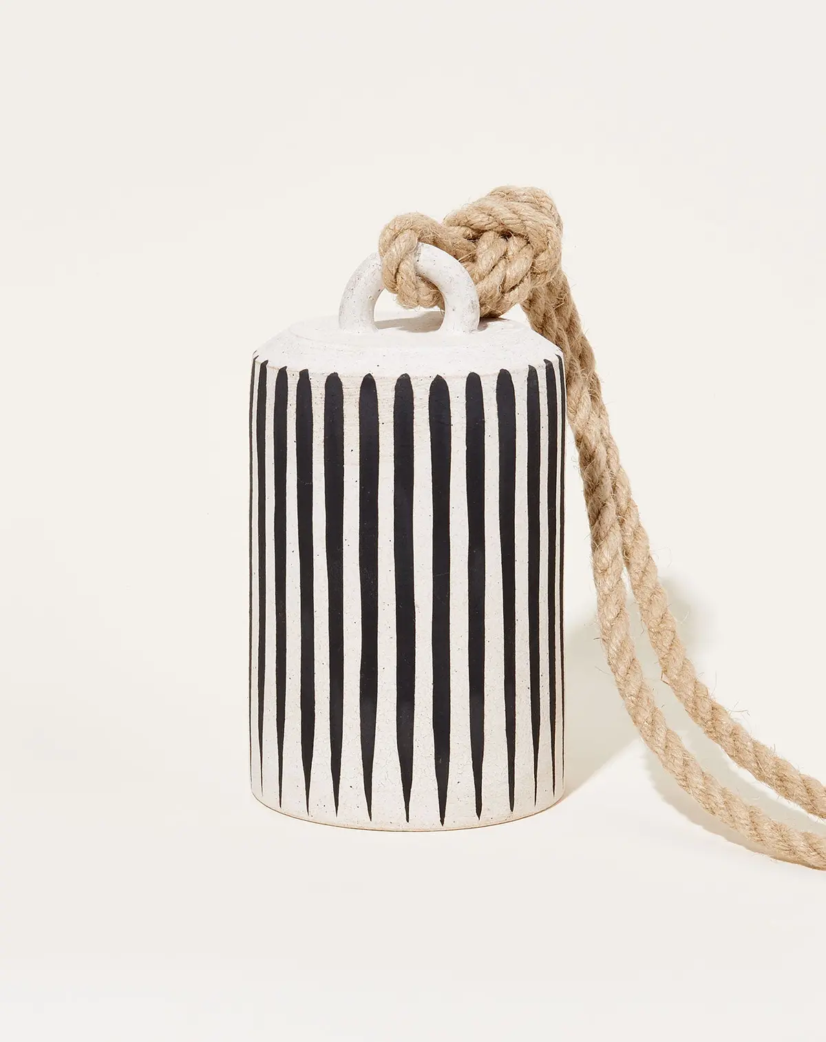 Tall Thrown Bell In Black Stripes 1