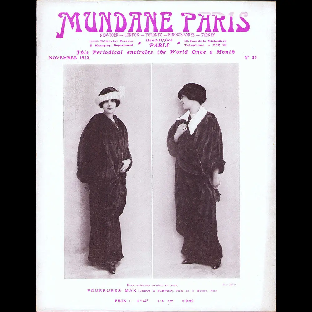 Mundane Paris, N°36 (Novembre 1912) 1