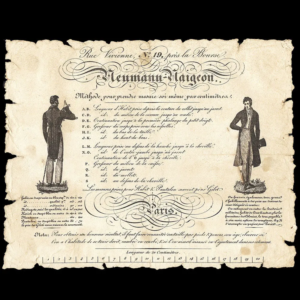 Neumann-Maigeon - Méthode Pour Prendre Mesure Soi-Même (Circa 1820) 1