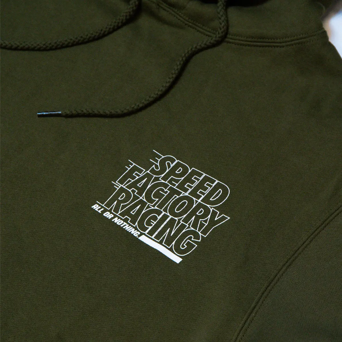 Speedfactory Racing "All Or Nothing" Hoodie (Army Green) 4