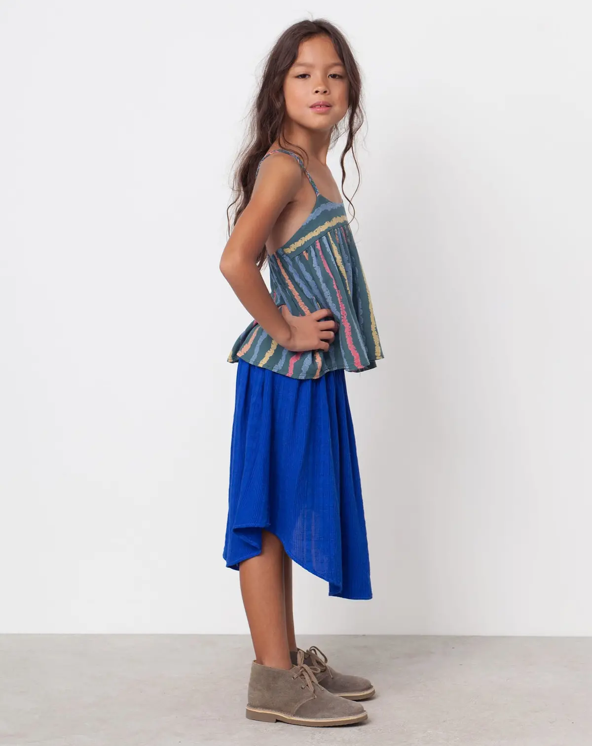 Joplin Textured Skirt In Blueberry 3
