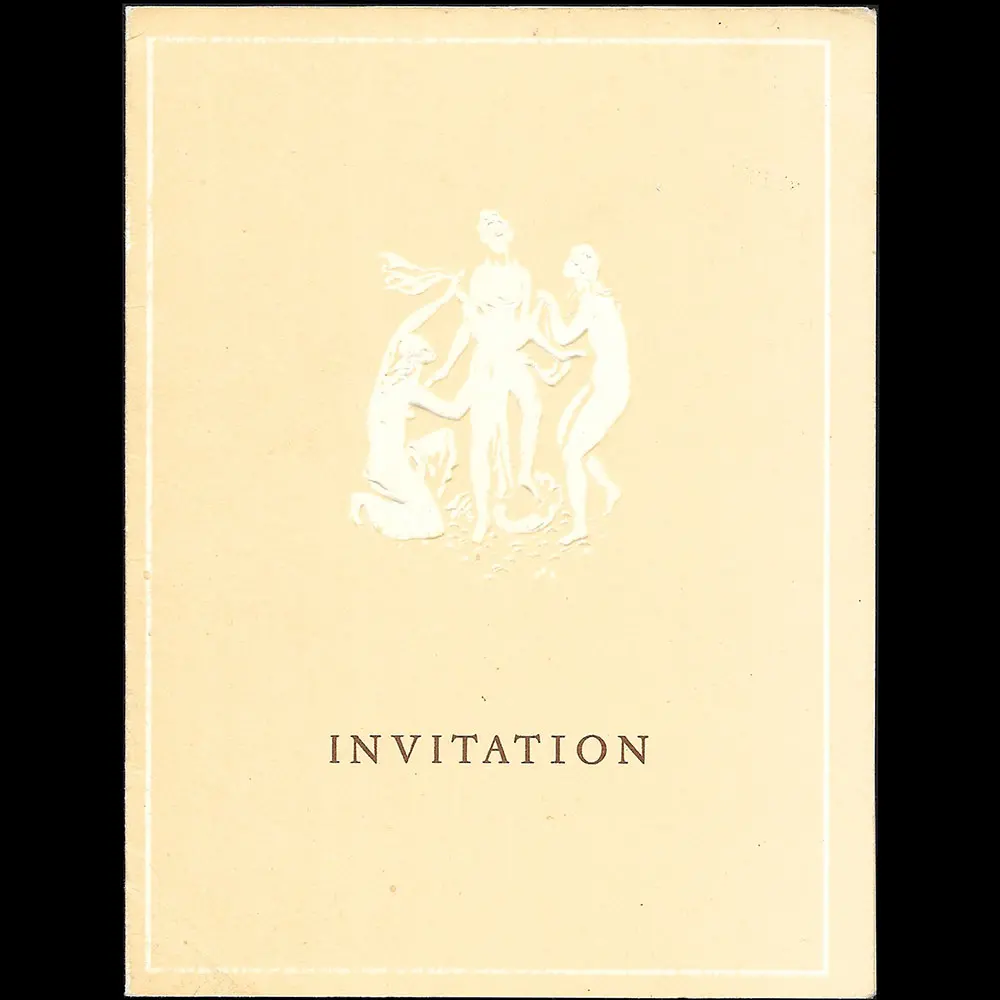 Nina Ricci - Invitation De La Maison De Couture, 39 Avenue Montaigne À Paris (1950S) 1