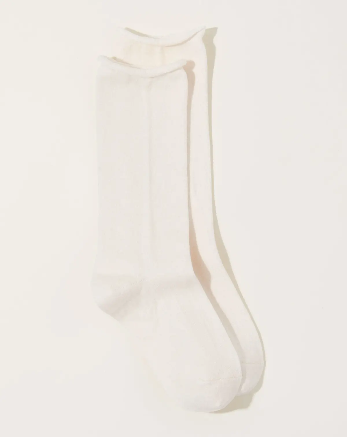 Cashmere Cotton Socks In White 1