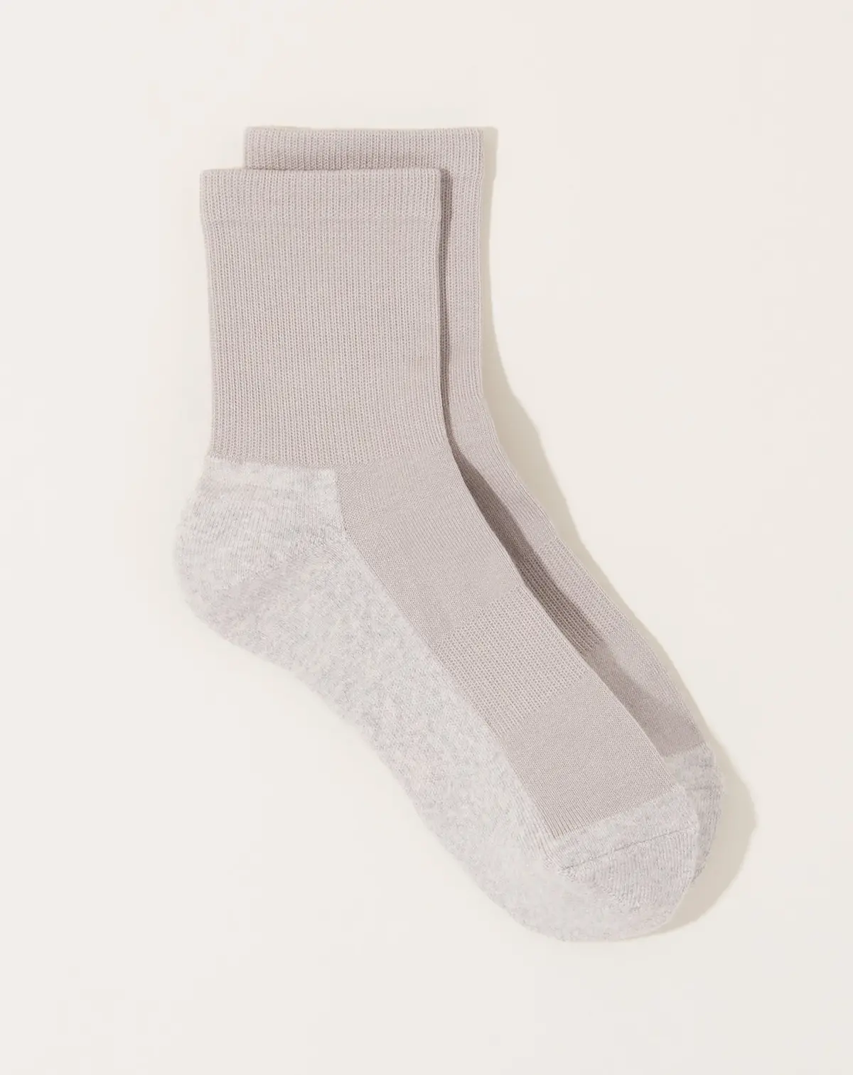 Cotton Cashmere Walk Socks In Light Grey 1