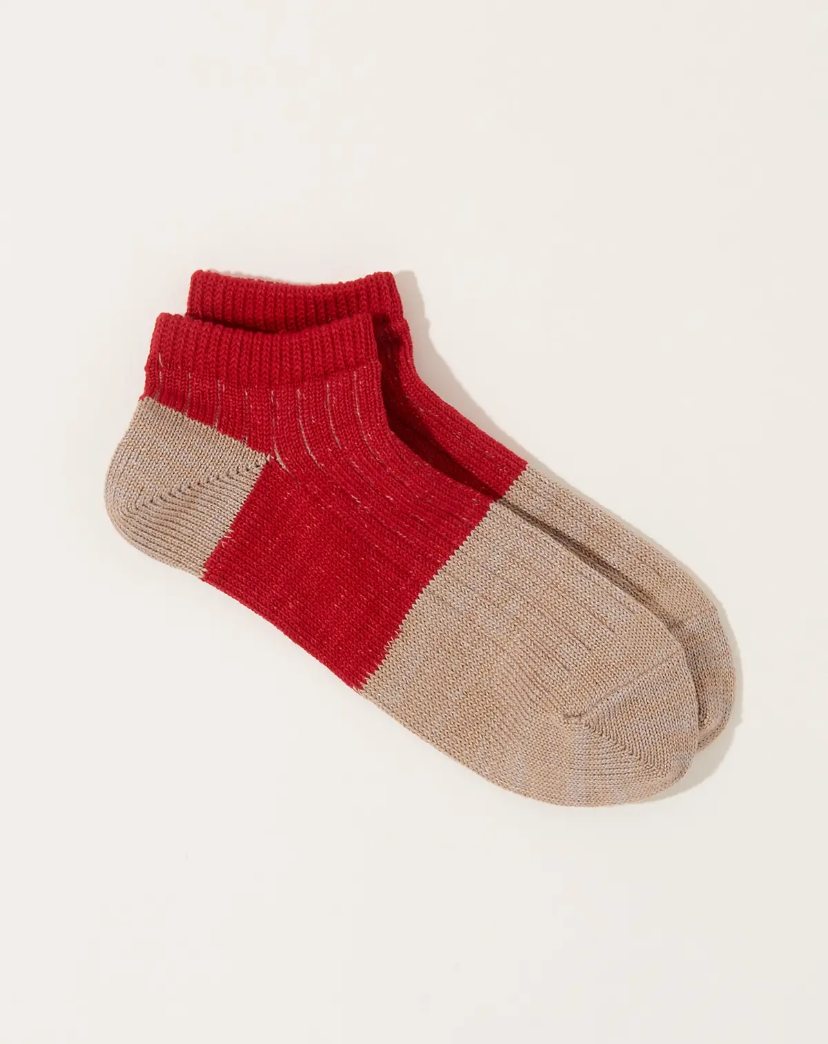 Linen Cotton Anklet In Red 1