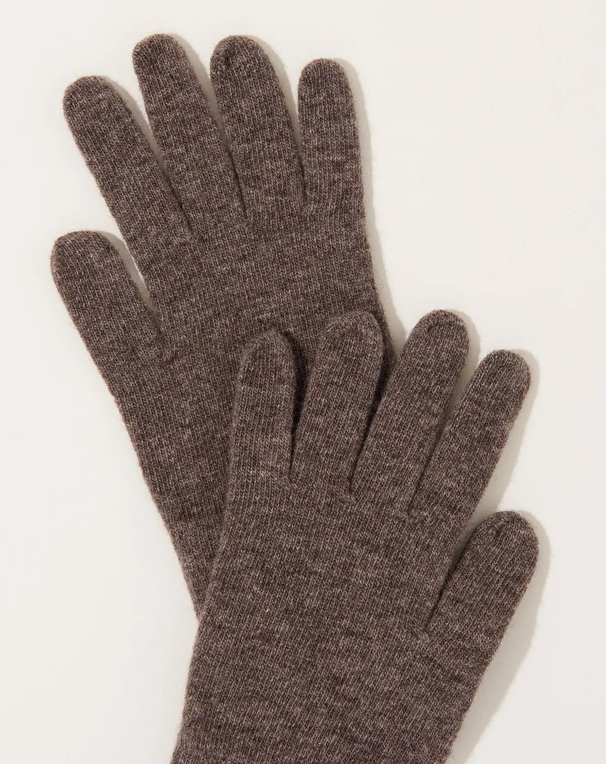 Merino Wool Gloves In Mocha Brown 1