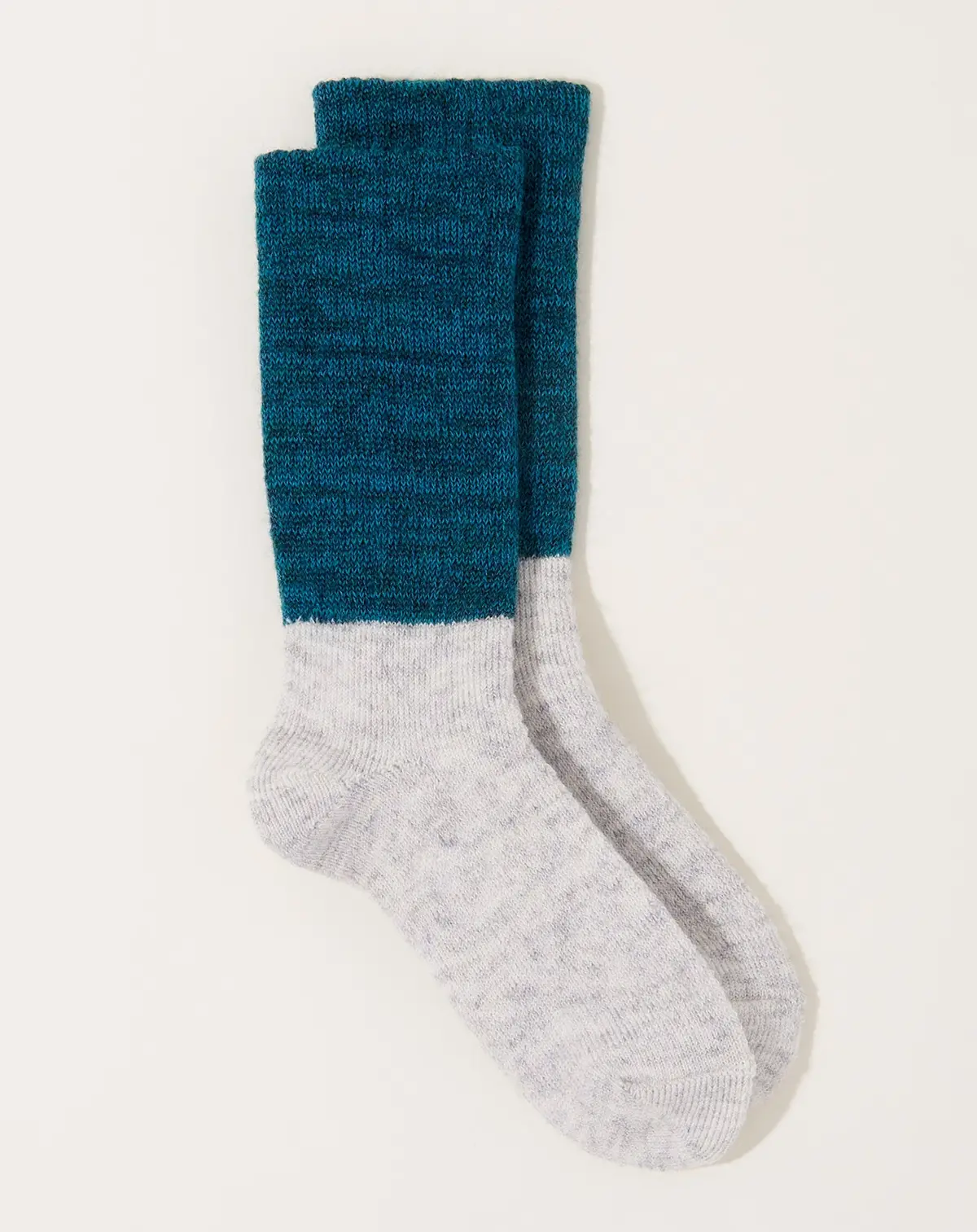 Mohair Wool Pile Socks In T Green 1